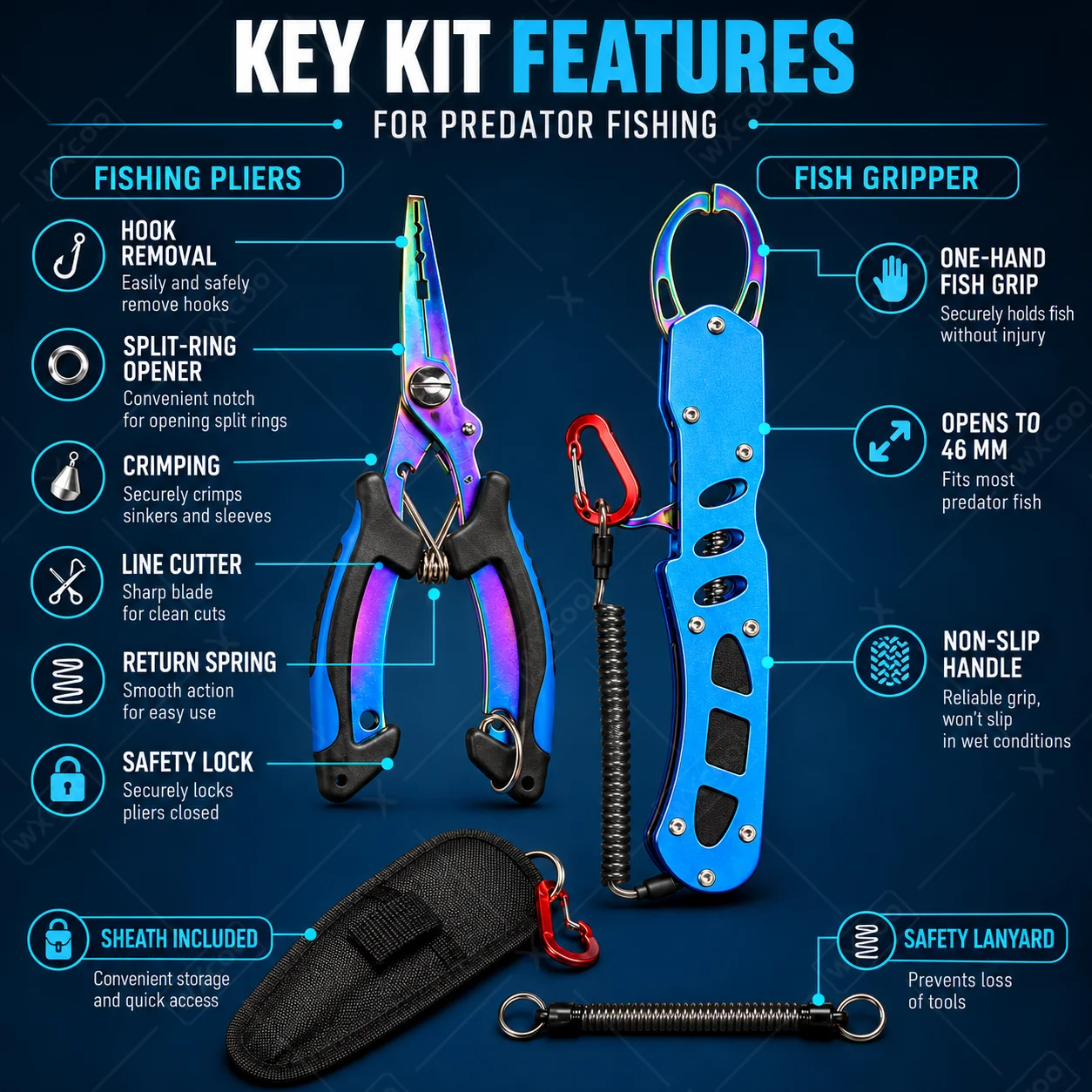 Blue Titanium Coated Saltwater - огляд і ціна Fishing Hook Sharpener