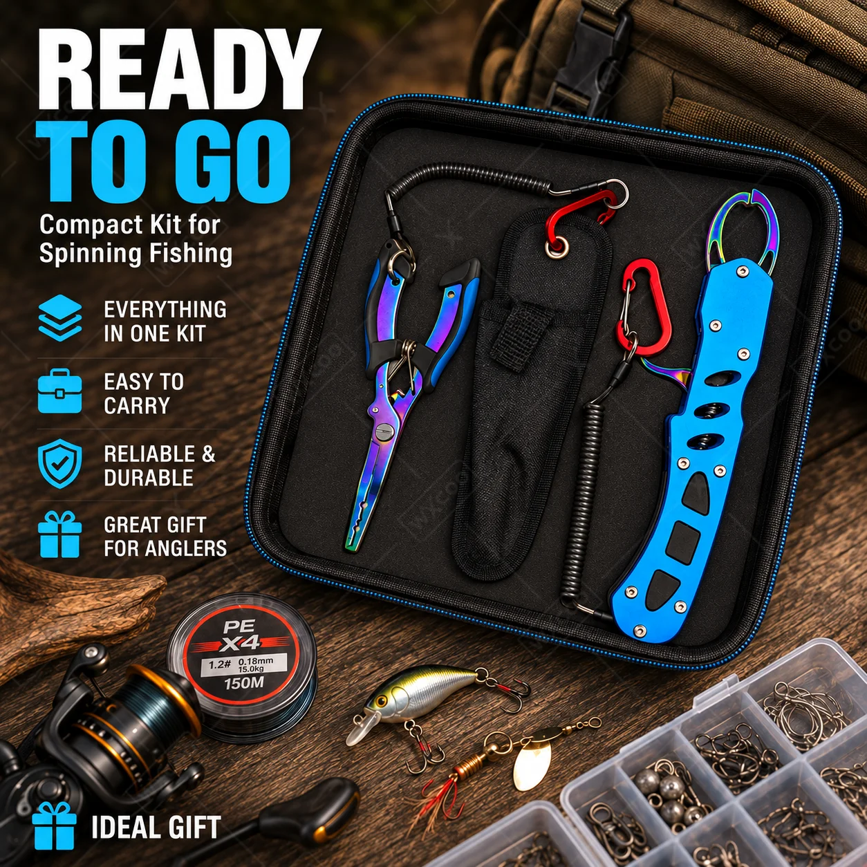 Blue Titanium Coated Saltwater - огляд і ціна Fishing Hook Sharpener