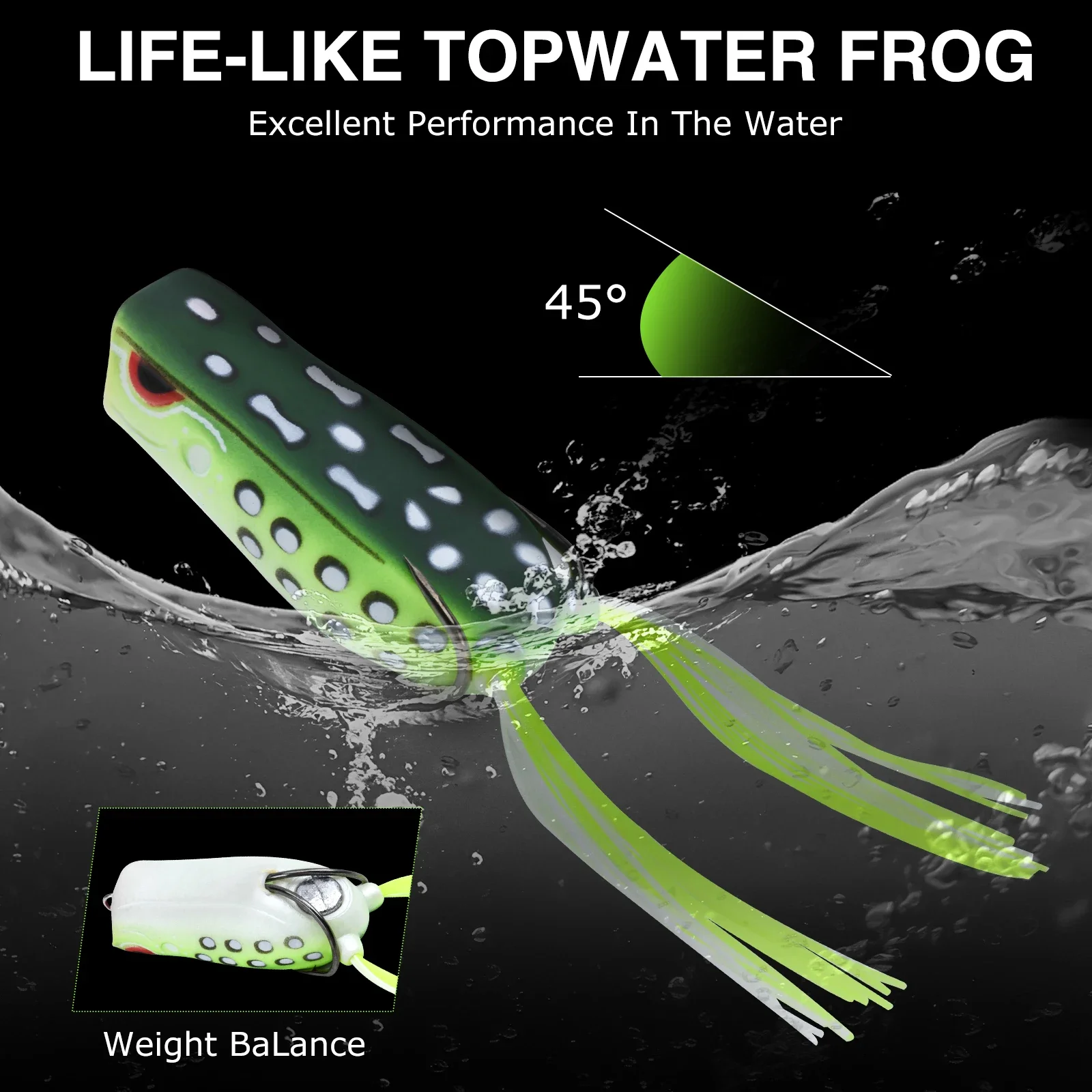 Goture Soft PVC Popper Frog Fi - огляд і ціна Fishing Hook Weedless