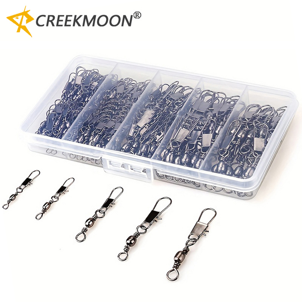 100Pcs/Lot 4#6#8#10#12# Swivel - огляд і ціна Fishing Hook Stainless Steel