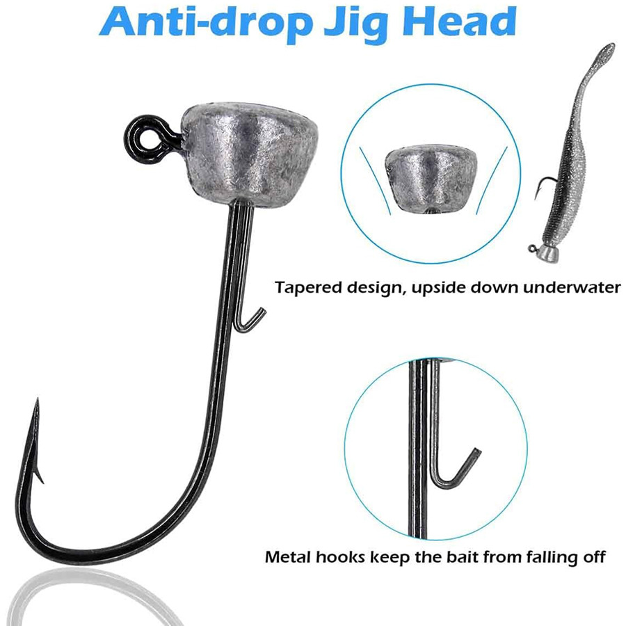 Mushroom Head Fishing Rigs Jig - огляд і ціна Fishing Hook Weedless