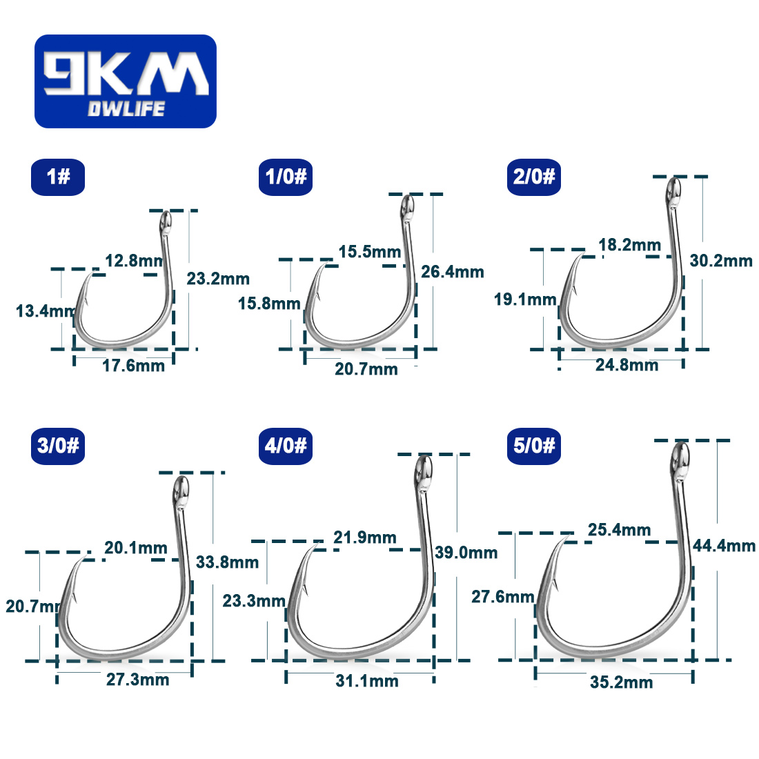 9KM Fishing Hooks Saltwater Li - огляд і ціна Fishing Hook Offset