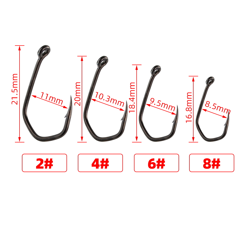 50pcs Carp Fishing Hooks Barbe - огляд і ціна Fishing Hook Offset